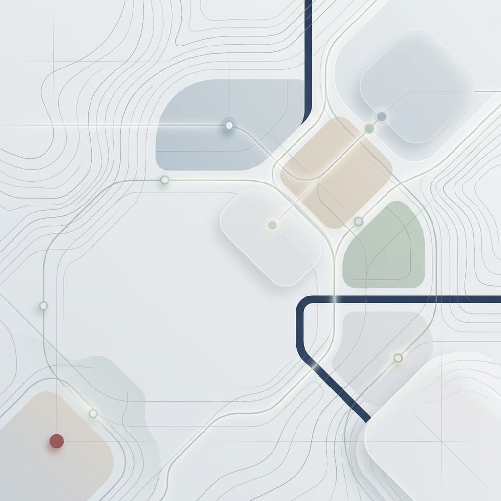 Hartă abstractă a orașului cu indicatori de proiecte